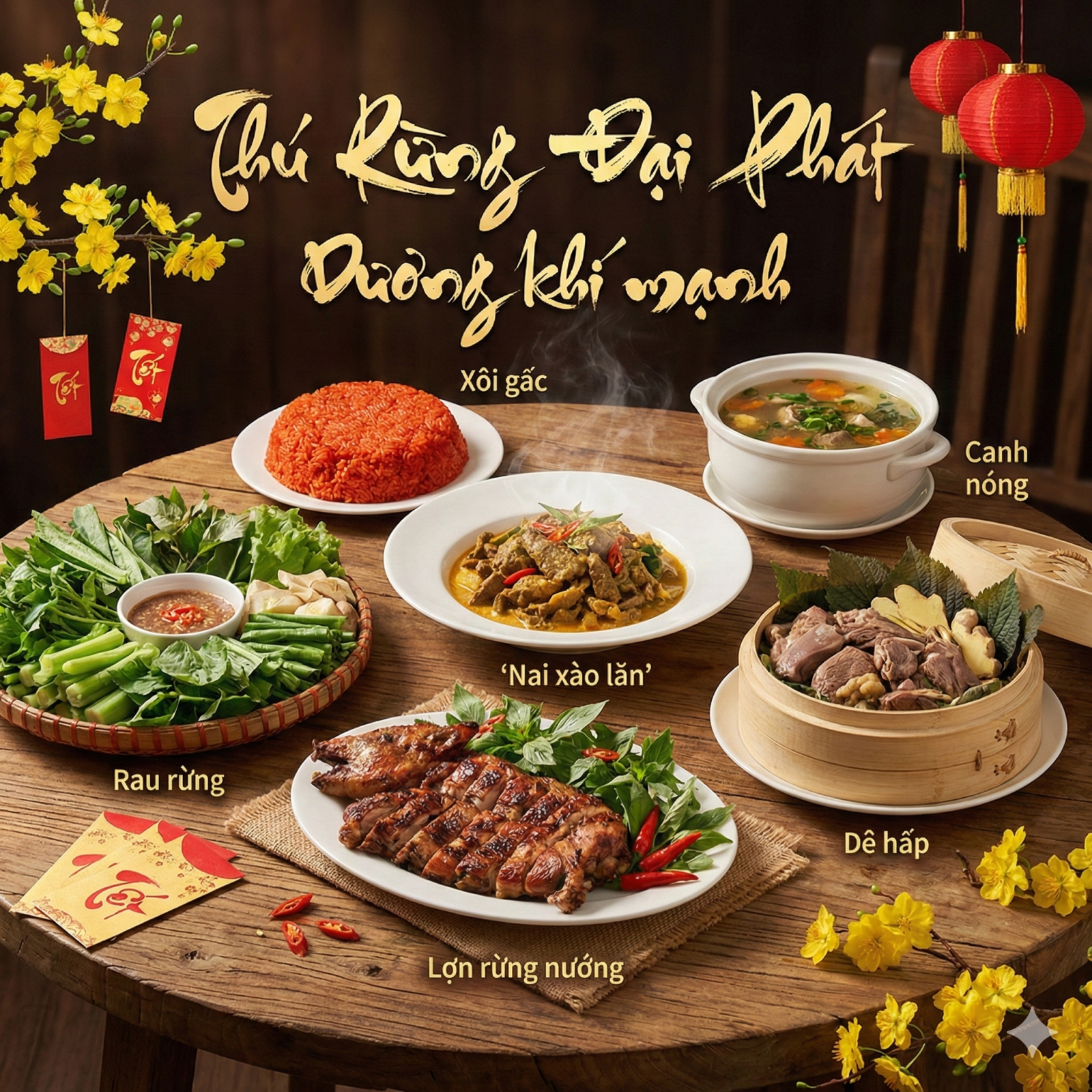 NẠP "DƯƠNG KHÍ" MẠNH MẼ VỚI TIỆC THÚ RỪNG TẠI MỘC THẠCH VỊ